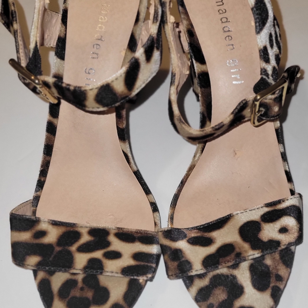Madden Girl Brown Black Heels Stiletto Open-Toe